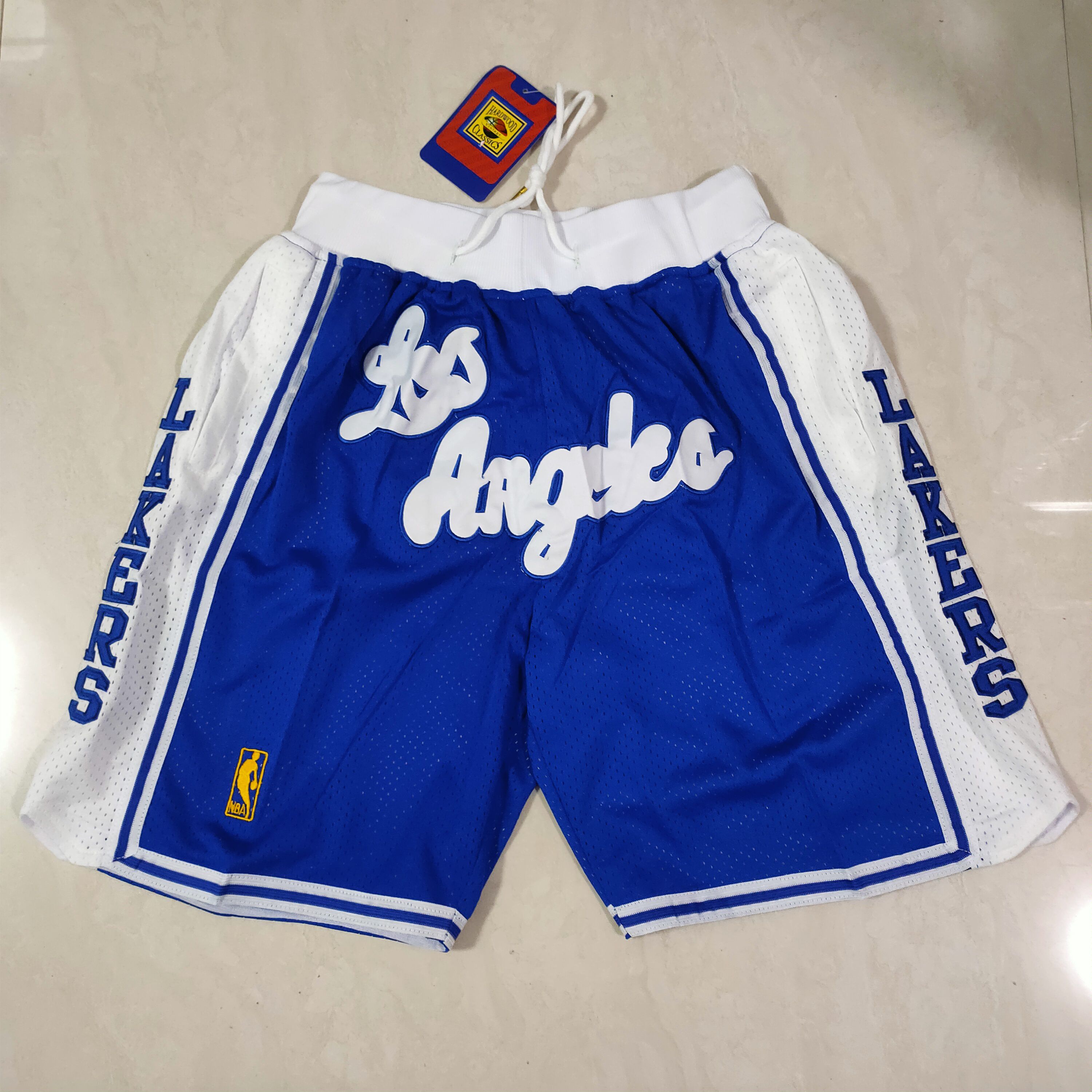 Men NBA 2021 Los Angeles Lakers Blue Shorts